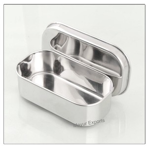 Phong Cách Cổ Điển Nhỏ Thép Không Gỉ Hình Chữ Nhật <span class=keywords><strong>Container</strong></span> Thân Thiện Với Môi Trẻ Em Kim Loại Lưu Trữ Cho Tươi Ins Thực Phẩm Cho Đồ Ăn Nhẹ Các Loại Hạt - Product Image 3