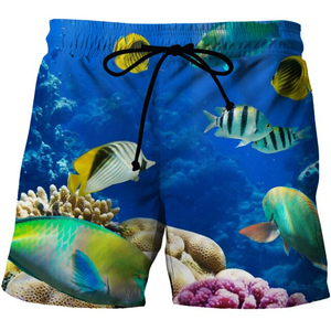 Traje de Baño para Hombre con Estampado de Peces Verdes, Secado Rápido, con Cordón Ajustable, Shorts Casuales para Playa - Product Image 5