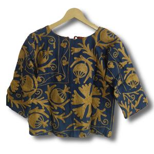 Chaqueta Bomber Reversible de Algodón con Bordado Suzani, Estilo Boho, Logotipo Personalizado para Primavera y Otoño con Decoración de Plumas - Product Image 4