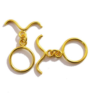Broche de Palanca Bali Prem Bhaya B861 de 21x16 mm, Chapado en Oro/Oro Oxidado/Plata/Cobre, Componentes de Joyería de Plata de Ley y Cobre - Product Image 3