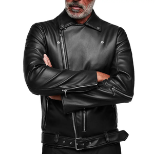 Fournisseur en gros de vestes en cuir véritable personnalisées OEM ODM services classiques pour hommes style motard et bombardier chauds pour l'hiver à la mode - Product Image 1