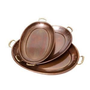 Brass Antique Metal Cast <b>Serving</b> Tray Durable Handmade Dish Tray <b>for</b> Wedding <b>Parties</b> and Kitchen Table Decor <b>Platter</b> - Product Image 3