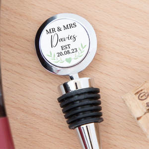 Excellent bouchon de vin de cadeaux de mariage bouchon de vin en résine fraîche en acier inoxydable prix incroyable - Product Image 1