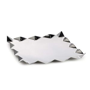 Bulk Price Stylish <b>Bowl</b> Silver <b>Metal</b> Square Platter Home Table Decor - Product Image 3