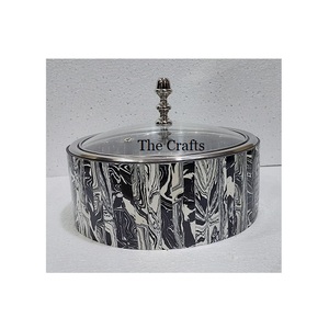 Olla de madera y fregona para servir, olla caliente con forma redonda para servir comida, cazuela, olla para utensilios de cocina - Product Image 3