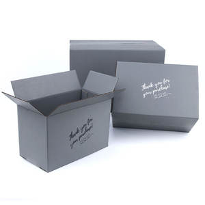5 uds/10 uds/caja de regalo gris papel corrugado de tres capas embalaje transporte almacenamiento cartón tamaño personalizado y logotipo impreso - Product Image 1