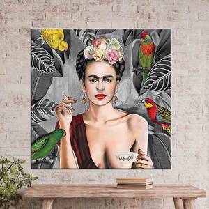 Frida Kahlo Canvas Art: Printed Smoke, Tea <b>Cup</b>, Stained <b>Glass</b> Design,WRAPPED CANVAS - Product Image 1