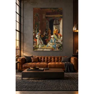 Fida John Frederick Lewis, impression sur toile représentant un Derviche priant dans la cour - Product Image 2