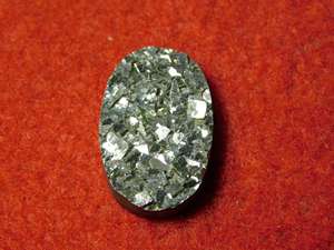 Cabujones Druzy de pirita dorada, piedras preciosas sueltas, 100% piedras sueltas naturales de alta calidad, aspecto impresionante, fabricación de joyas, 42Cts. 25*15 MM - Product Image 2