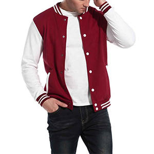 Veste universitaire classique pour homme pour un usage décontracté et en plein air Tissu en laine Col côtelé Veste universitaire vintage - Product Image 3