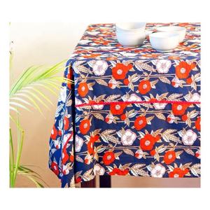 Floral Block Printed 100% Organic Cotton GOTS Certificate Top Sale Flexible Design Factory Supply Waterproof Luxury <b>Table</b> Cloths - Product Image 3