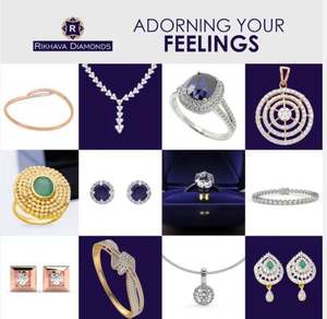 Metal elegante de oro blanco de 10 quilates de alta calidad con impresionante anillo solitario de Diamantes Joyería de pureza Original de diamantes Rikhava - Product Image 5