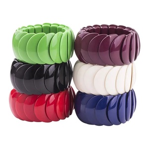 Bracelets en résine acrylique faits main 2026, multicolores, empilables, design tendance, bijoux fantaisie mignons, accessoire unisexe, mariage, femme - Product Image 1