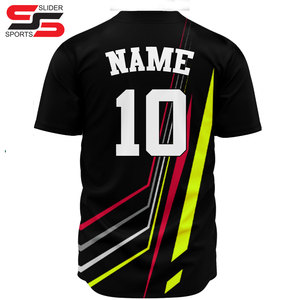 Camiseta de Béisbol de Manga Corta, 100% Poliéster, de Secado Rápido, con Estampado Personalizado, Nombre del Equipo, Antibacteriana y Transpirable, Venta al Por Mayor OEM/ODM - Product Image 2