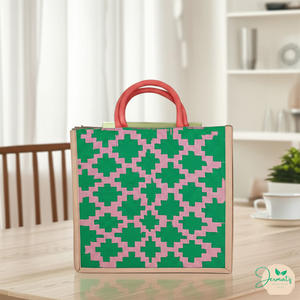 Sac fourre-tout en jute Daily Reach Fashion, fermeture éclair ouverte, design épuré, forme spacieuse, grande durabilité pour un transport facile, shopping, voyage - Product Image 2