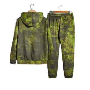 Chándal teñido con lazo para hombre de mejor diseño transpirable cómodo con capucha con el mejor servicio de fabricación OEM chándal teñido con lazo - Product Image 6