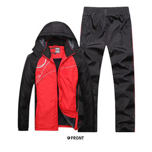 Survêtement à capuche 100% coton pour homme, ensemble de jogging sportif avec veste, pantalon de survêtement, combinaison d'équipe pour la saison d'automne, deux pièces - Product Image 3