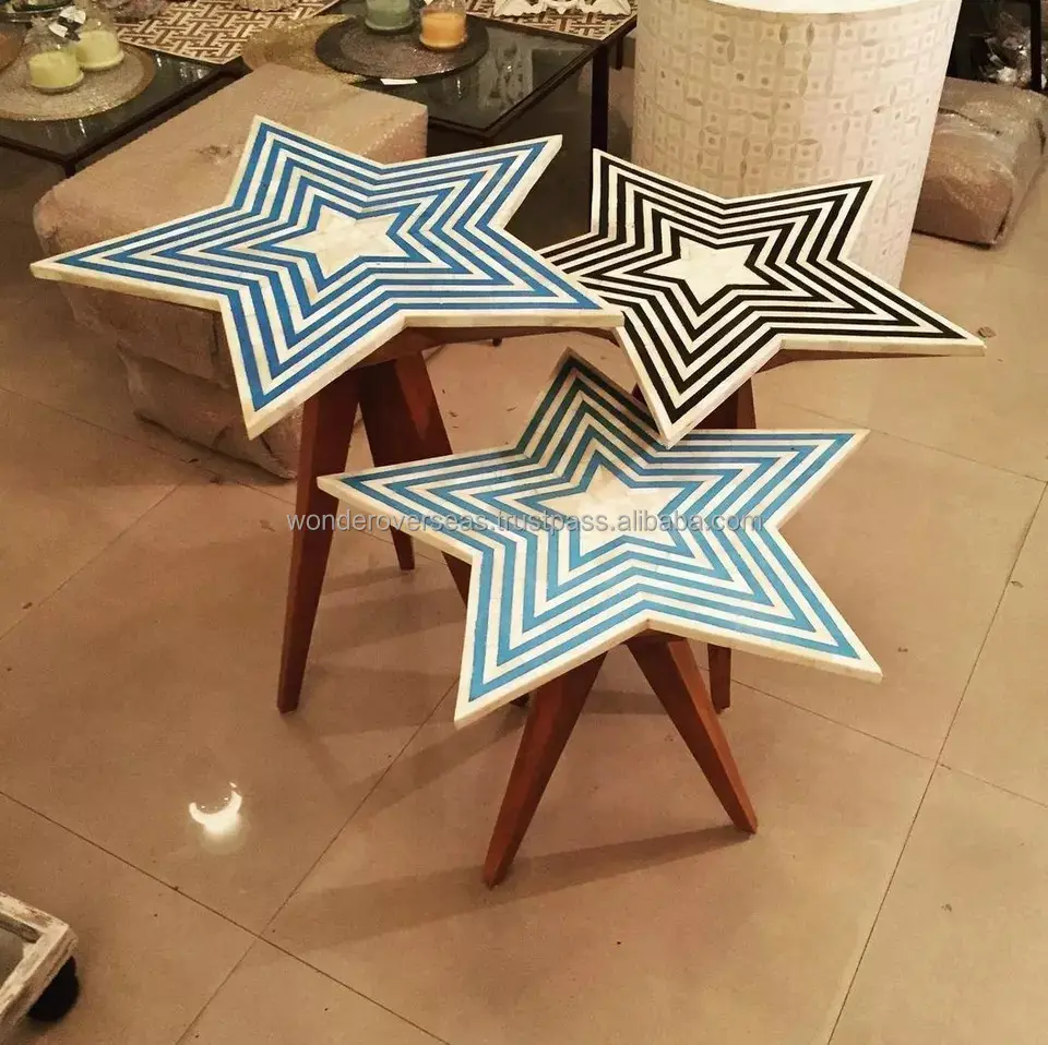 O melhor osso incoloca tabela forma de estrela com zebra design mesa sala de estar móveis por overseas maravilhas