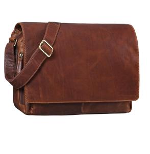 Top qualité hommes Style rétro Durable en cuir véritable sac de messager bandoulière sac à bandoulière pour voyage bureau ou usage professionnel - Product Image 5