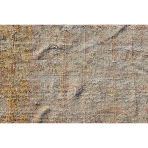 พรมกลมแบบตุรกี ขนาด 4x4 ฟุต สีเหลืองส้มลายจุด ทำจากขนสัตว์ - Product Image 4