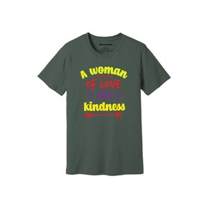 Thèmes de gentillesse imprimer 100% t-shirt en tissu de coton 160-180 à lourd GSM 12 couleurs disponibles Personnalisé votre propre conception et placement - Product Image 4