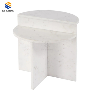 Mesa Auxiliar Rectangular de Mármol Calacatta Viola con Base de Mármol Arabescato Blanco, Diseño Moderno Multifuncional de Lujo Italiano - Product Image 3