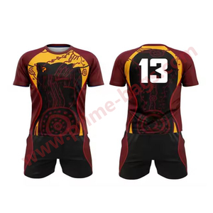 Camiseta de Rugby personalizada 100% poliéster transpirable camiseta de Rugby pantalones cortos uniforme de Rugby para entrenamiento deportivo - Product Image 6
