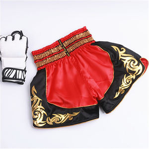 Logotipo personalizado Cordón Muay Thai Pantalones cortos Kickboxing Pantalones cortos de entrenamiento de boxeo Venta al por mayor BJJ Muay Thai Pantalones cortos con función de estiramiento - Product Image 5