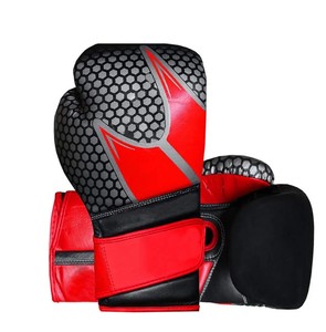 Gants de boxe en cuir personnalisés professionnels avec évacuation de l'humidité respirante pour la pratique du kick-boxing et des arts martiaux - Product Image 1