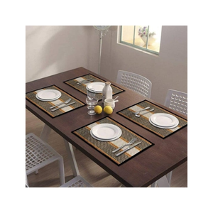 Napperon de table ovale en tissage chevronné biologique brun 240GSM, finition écologique, fabriqué en Inde, artisanat artisanal, qualité supérieure, vente en gros - Product Image 1