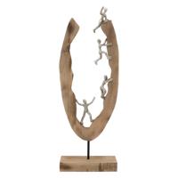 Pièce d'art décoratif en forme d'ancre galvanisée avec base en bois étagère en métal de haute qualité et accessoires de décoration de table