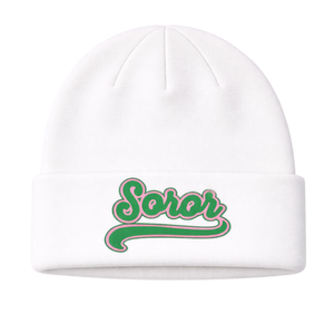 Polo blanc 08 Soror, sororité grecque, femmes, rose et vert, sororité universitaire, vêtements décontractés élégants - Product Image 3