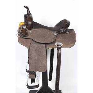 Selle de cheval Western en cuir véritable confortable-Équipement de course de baril importé 100% Cuir de vachette de qualité supérieure personnalisable - Product Image 2