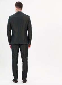 La Scoot Hombres 2 piezas Diseñador Poliéster Viscosa Estilo Jodhpuri O-cuello Cuello Traje de fiesta Regular Fit Single Breasted Long - Product Image 3