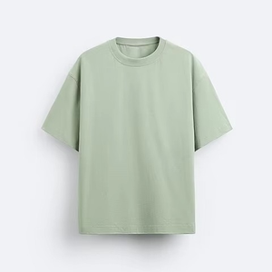 Nueva camisa personalizada para hombre con cuello de alta calidad hombro caído ropa de calle de peso pesado camisas en blanco Vintage de gran tamaño para hombres - Product Image 2