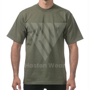 T-shirts en jersey 100% coton à manches courtes pour hommes de qualité supérieure respirant séchage rapide écologique vêtements de mode en plein air unis - Product Image 1