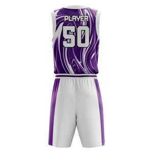 Conjunto de Ropa de Baloncesto de Diseño Personalizado de la Mejor Calidad, Ropa Deportiva sin Mangas, Diseño por Sublimación, Tallas Grandes, Certificado BSCI, Estampado - Product Image 4