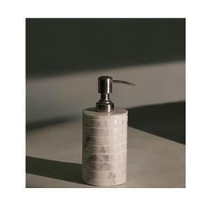 Distributeur de savon en marbre pour salle de bain moderne Pompe à savon à main en marbre blanc de luxe Distributeur de lotion et de savon en marbre minimaliste - Product Image 3