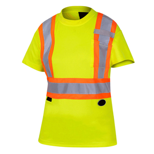 Camiseta de Seguridad Reflectante Personalizada al por Mayor, Alta Visibilidad, Secado Rápido, con Logotipo Personalizado para Ropa de Trabajo - Product Image 1