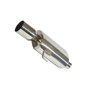 New Polished Stainless Steel Car Exhaust Muffler Expansion Chamber Muffler