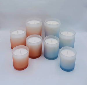 Velas de copa de cristal perfumadas personalizadas al por mayor, mezcla de Palma colorida, Etiqueta Privada, precio de fábrica, decoración del hogar para Navidad - Product Image 2
