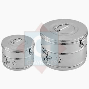 Tambour de stérilisation professionnel en acier inoxydable creux chirurgical - Product Image 1