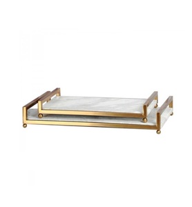 Plateau en marbre au design moderne de luxe pour les décorations de maison et d'hôtel Vaisselle de bureau Utilisation du service en pierre de marbre - Product Image 6