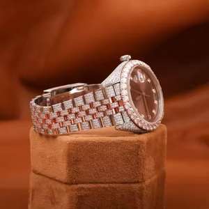 Nuevo Reloj Mecánico Analógico Deportivo de Lujo, Movimiento Automático de Alta Calidad, Esfera de Cristal con Moissanita VVS, Correa de Cuero - Product Image 2