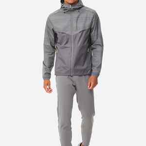 Chándal cortavientos impermeable para exteriores con estampado personalizado, ropa de entrenamiento transpirable de talla grande para correr en invierno, patrón sólido - Product Image 1