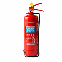 Extincteur à poudre sèche portable en acier inoxydable personnalisé de 8 kg, classe A/B/C, marque KHi, couleur ROUGE/VERT, certifié ISO 7165