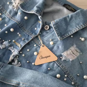 2025 Tarjeta de etiqueta Lisa personalizada Etiqueta colgante de papel de lujo para ropa Tarjeta de encabezado de etiqueta impresa aceptada para uso de ropa - Product Image 2