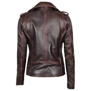 Nueva ropa informal con estilo, chaqueta de cuero de Color sólido para mujer, fabricación de la mejor calidad, chaqueta de cuero genuino para mujer - Product Image 5