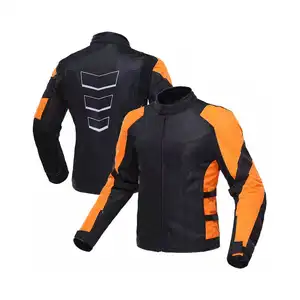 2023 all'ingrosso OEM Racing Logo personalizzato giacca sportiva antivento nera giacca da moto da corsa in tessuto Cordura