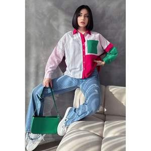 เสื้อผู้หญิงลายทางแบบแพทช์เวิร์ค คอลเลคชั่นขายส่ง - Product Image 5